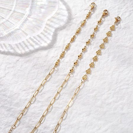 304 Stainless Steel Link Chains Bracelets BJEW-JB13581-1