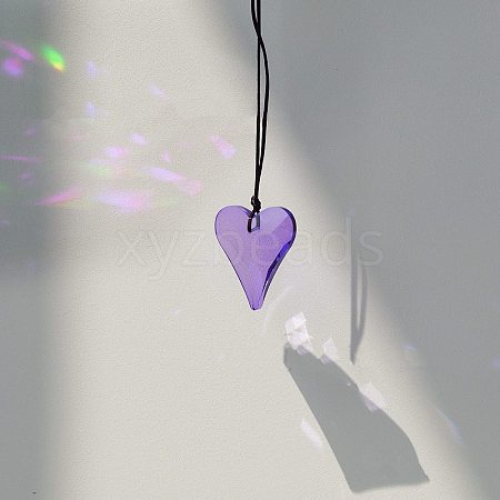 Glass Heart Suncatcher Hanging Ornaments PW-WGA6B84-04-1