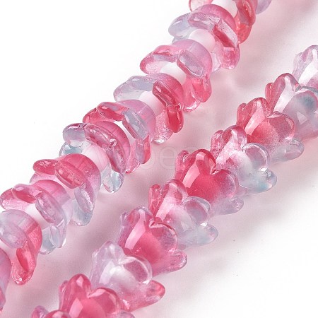 Transparent Glass Beads Strands LAMP-H061-01B-03-1