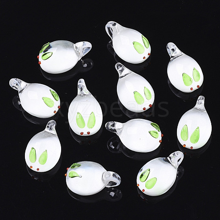 Handmade Lampwork Pendants LAMP-N021-002C-1