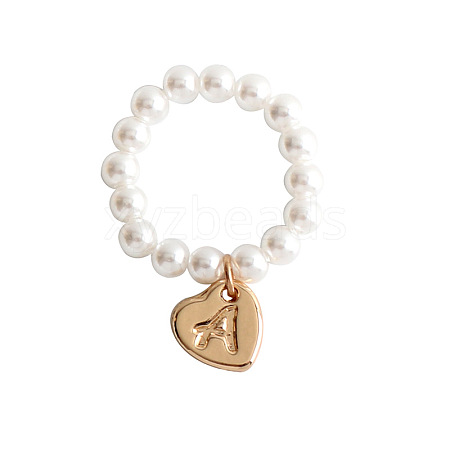 Plastic Imitation Pearl & Alloy Finger Rings FS-WG241E1-01-1