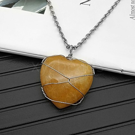 Natural Topaz Jade Pendant Necklaces CY8832-10-1
