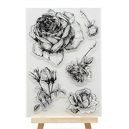 Rose Silicone Stamps SCRA-PW0016-100-1