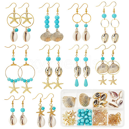 SUNNYCLUE DIY Ocean Gemstone Earring Making Kit DIY-SC0020-31-1