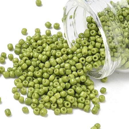 8/0 3mm Baking Paint Glass Seed Beads Loose Spacer Beads X-SEED-S002-K9-1