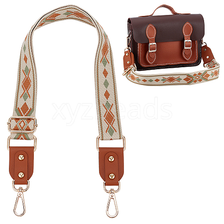 Bohemian Style Rhombus Pattern Cloth Wide Bag Handles FIND-WH0136-51A-1