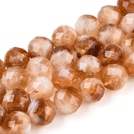 Natural Citrine(Heated) Beads Strands G-S345-10mm-18-01-1