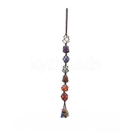 7 Chakra Gemstone Hanging Decorations HJEW-JM00805-03-1