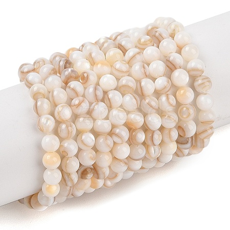 Natural Freshwater Shell Beads Strands SHEL-T011-02-2mm-1