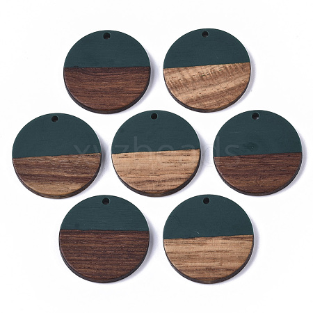 Resin & Wood Pendants RESI-S358-02B-21-1