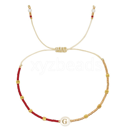 Glass Seed Beads Braided Bead Bracelets TY7987-7-1
