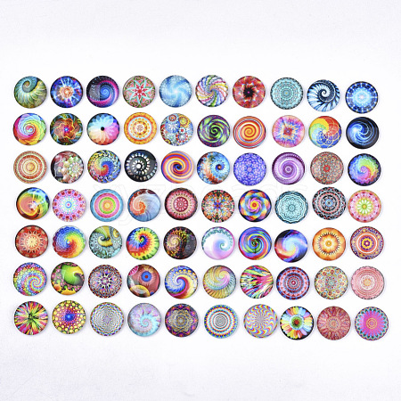 Flat Back Glass Cabochons GGLA-S047-04A-8mm-1