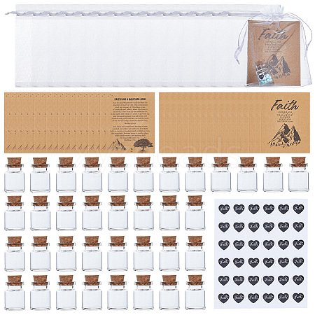 36Pcs Column Glass Cork Glass Empty Wishing Bottles CON-PH0003-49-1