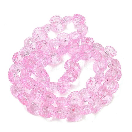 Electroplate Baking Paint Transparent Glass Beads Strands GL-CBA17FF-02J-1