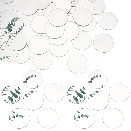   50Pcs Self-Adhesive Acrylic Mirror Wall Stickers DIY-PH0010-19-1