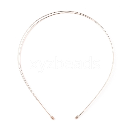 Alloy Double Hair Band Findings AJEW-WH0304-25A-RG-1