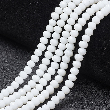 Opaque Solid Color Imitation Jade Glass Beads Strands EGLA-A044-P6mm-D01-1