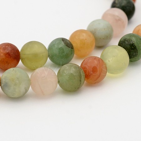 Natural Mixed Gemstone Round Bead Strands G-P070-25-8mm-1