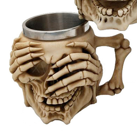 Halloween 304 Stainless Steel Skull Mug SKUL-PW0001-025B-02-1