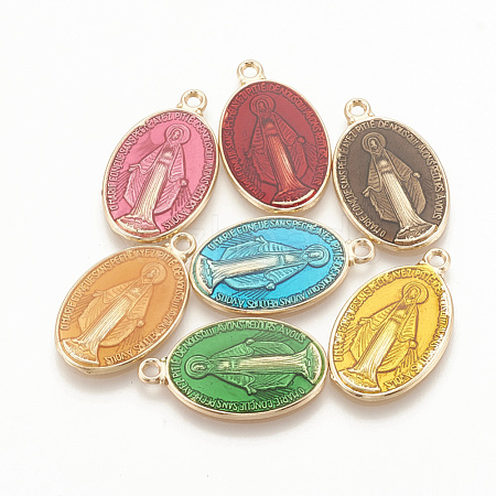 Brass Enamel Pendants KK-S345-180-1