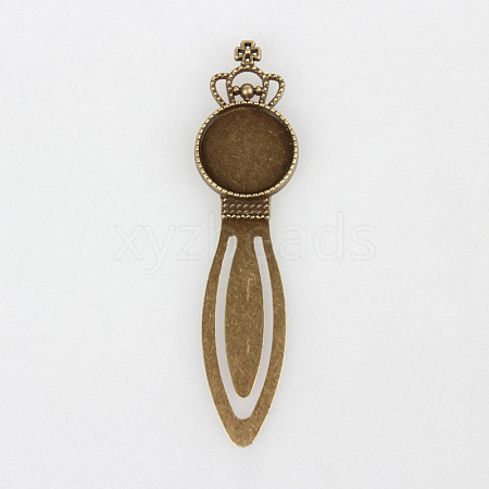 Iron Bookmark Cabochon Settings X-PALLOY-N0084-27AB-NF-1