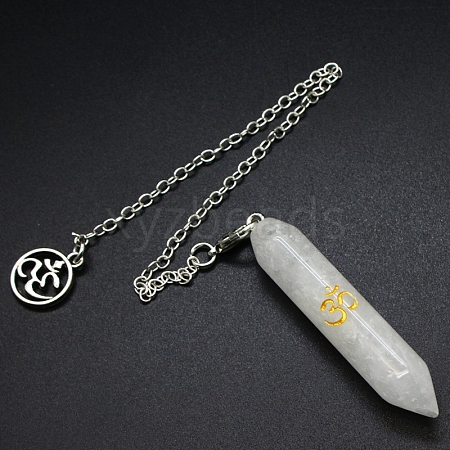 Natural Quartz Crystal Dowsing Pendulum Big Pendants PW-WG9E0C0-08-1