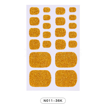 Solid Color Full-Cover Glitter Toenail Wraps MRMJ-N011-36K-1