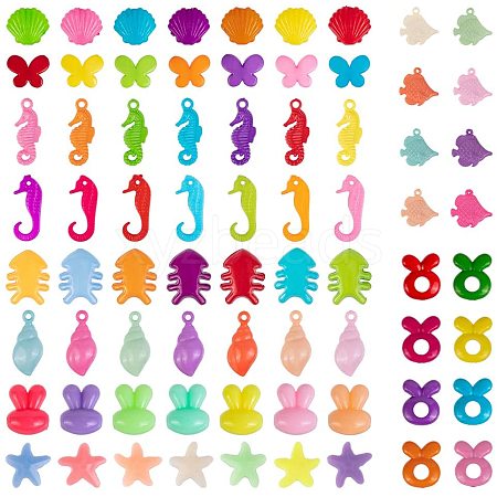 Opaque Acrylic Beads & Pendants SACR-NB0001-06-1