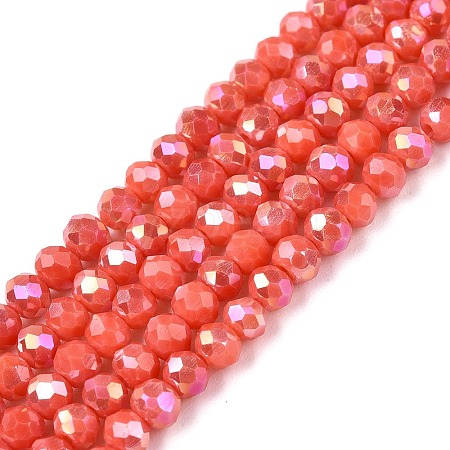 Electroplate Glass Beads Strands EGLA-A044-P3mm-B21-1