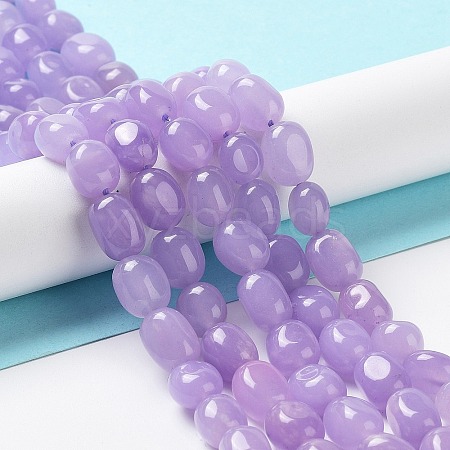 Natural White Jade Beads Strands G-E614-B01-11-1