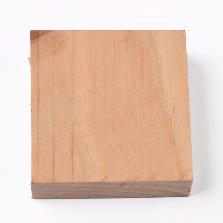 Square Wooden Pieces for Wood Jewelry Ring Making WOOD-WH0101-29G-1