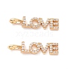 Brass Micro Pave Clear Cubic Zirconia Pendants ZIRC-Z019-35G-NR-2