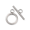 Non-Tarnish 304 Stainless Steel Ring Toggle Clasps STAS-A092-09H-P-1