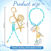 2Pcs Starfish Polyester Pendant Decorations & Keychains HJEW-AR00038-2