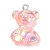 Transparent Resin Pendants RESI-M033-01G-1