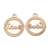 Long-Lasting Plated Brass Filigree Charms KK-K336-03KCG-1