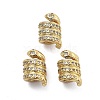 Brass Micro Pave Cubic Zirconia Europe Beads KK-Q006-49G-1