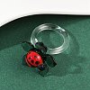 Rotatable Handmade Lampwork Rings RJEW-P158-02B-3