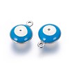 304 Stainless Steel Enamel Charms STAS-O123-A-09P-2