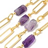 Natural Amethyst Faceted Irregular Column Beaded Chains CHC-H105-02G-04-1