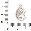 Brass Micro Pave Cubic Zirconia Pendants KK-F895-11P-3