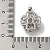 Rack Plating Brass Micro Pave Cubic Zirconia Pendant KK-H485-40P-02-3