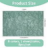 8 Sheets 8 Colors PVC Leather Fabric DIY-FH0010-89-2