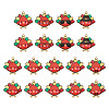  18Pcs 9 Styles Cute Printed Alloy Pendants ENAM-TA0001-63-10