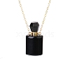 Natural Black Onyx(Dyed & Heated) Perfume Bottle Pendant Necklace PW-WG2A891-17-1