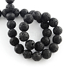 Natural Lava Rock Gemstone Round Bead Strands X-G-R285-12mm-06-2