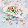 Fashewelry 100Pcs 5 Style Handmade Polymer Clay Beads FIND-FW0001-33-15