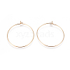 304 Stainless Steel Hoop Earrings Findings STAS-F227-54D-G-1