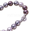 Glass Pearl Round Beaded Necklaces for Women WGE4CCE-01-4