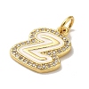 Brass Micro Pave Cubic Zirconia Pendants KK-K354-02G-Z-2